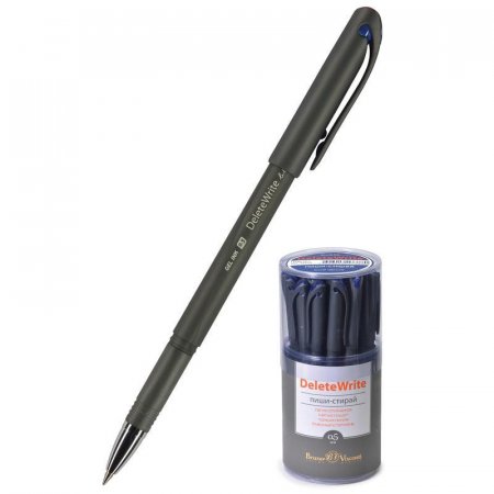 Ручка пиши-стирай неавтоматическая Bruno Visconti DeleteWrite синяя (толщина линии 0.5 мм)