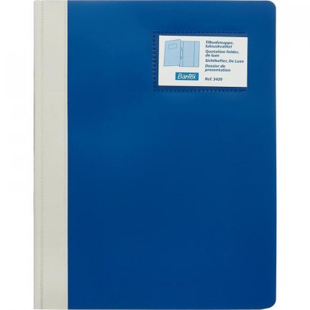 Папка-скоросшиватель Bantex Manager пластиковая A4 синяя (0.25 мм, до 100 листов)