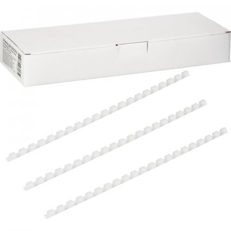 Пружины для переплета пластиковые 6 мм белые (100 штук в упаковке)