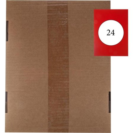 Этикетки самоклеящиеся Promega label 70х37 мм 24 штуки на листе красные  (500 листов в упаковке)