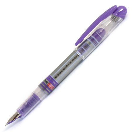 Ручка перьевая Flair Inky цвет чернил синий цвет корпуса  прозрачный/фиолетовый (два картриджа)