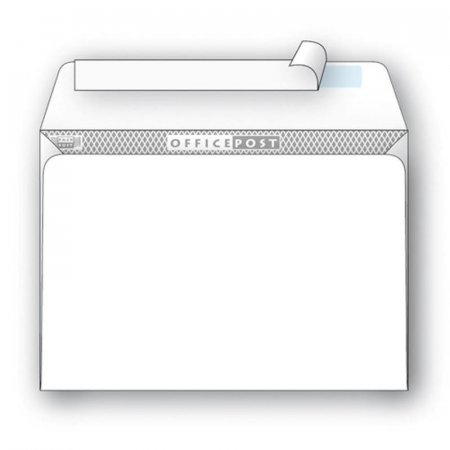 Конверт почтовый OfficePost С5 (162x229 мм) белый удаляемая лента (1000 штук в упаковке)
