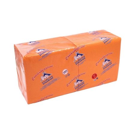 Салфетки бумажные Profi Pack 33x33 см оранжевые 1-слойные 250 штук в  упаковке