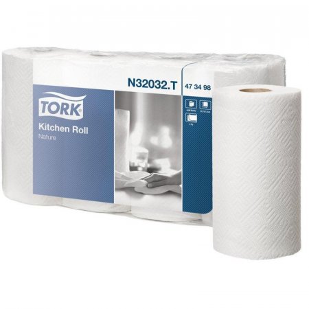 Полотенца бумажные Tork с тиснением двухслойные (4 рулона по 20,4 метра)
