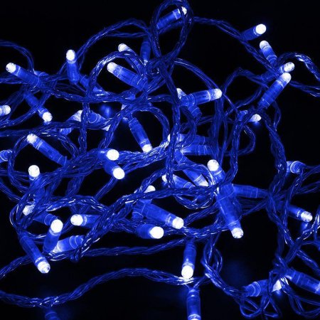 Гирлянда светодиодная Нить линия синий свет 100 светодиодов (10 м)