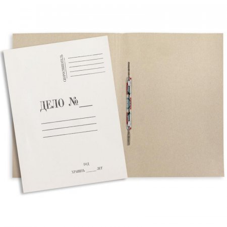 Папка-скоросшиватель Дело № картонная А4 до 150 листов белая (280 г/кв.м)