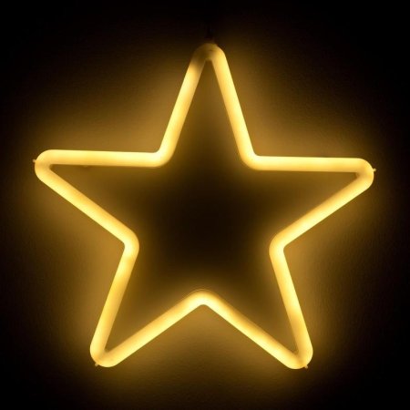 Фигура светодиодная Звезда теплый белый свет (28x2x28 см)