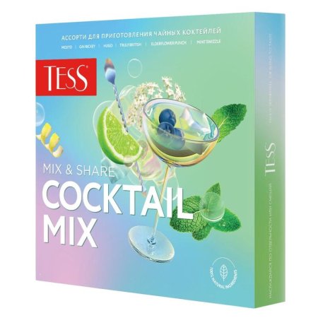 Чай Tess Coctail Mix ассорти пакетированный 20 пакетиков-пирамидок