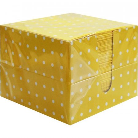 Салфетки бумажные Перышко 24x24 см желтые 2-слойные 85 штук в упаковке