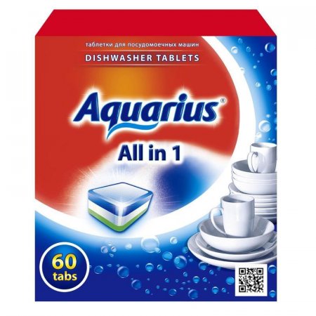 Таблетки для посудомоечных машин Aquarius All in 1 (60 штук в упаковке)