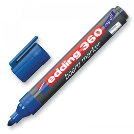 Маркер для досок Edding e-360/3 cap off, синий, 1,5-3 мм