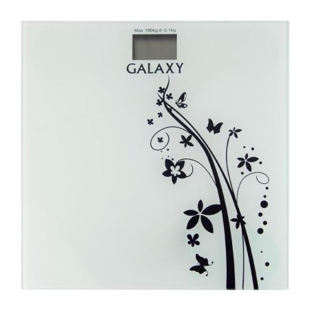 Весы напольные Galaxy гл4800 белые с рисунком