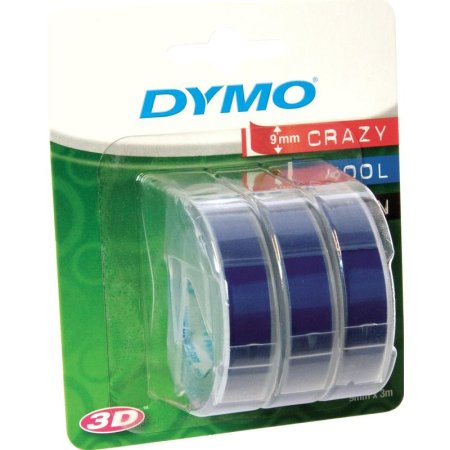 Картридж DYMO S0847740 3D для принтера этикеток (9 мм x 3 м, цвет ленты  синий, шрифт белый)