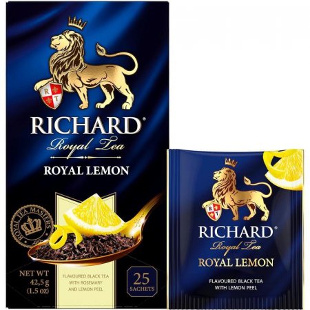 Чай Richard Royal Lemon черный с лимоном 25 пакетиков