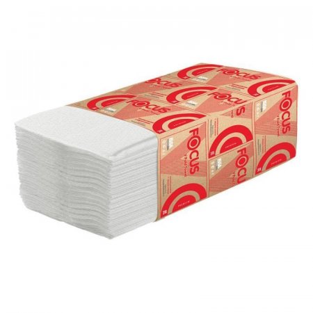 Полотенца бумажные листовые Focus Premium V-сложения 2-слойные 15 пачек  по 200 листов (артикул производителя 5049974)