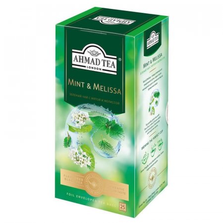 Чай Ahmad Tea зеленый Мята-Мелиса 25 пакетиков