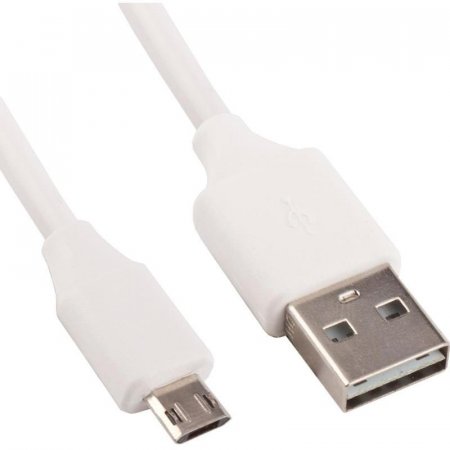 Кабель LP USB 2.0 - Micro USB   1 метр двухсторонний  белый 0L-00027585