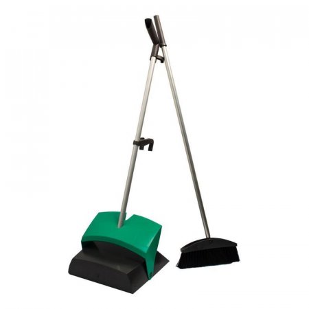 Комплект для уборки Vermop 089604 (щетка для пола и совок-ловушка) зеленый