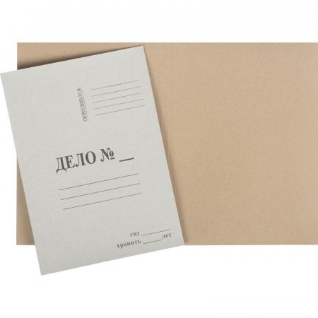 Папка-обложка без скоросшивателя Attache Economy Дело № немелованный картон A4 белая (190-210 г/кв.м, 100 штук в упаковке)