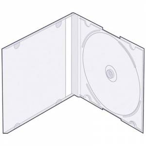Бокс для CD/DVD дисков VS CD-box Slim/5 прозрачный
