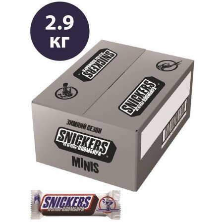 Шоколадные конфеты Snickers Minis со вкусом пломбира 2.9 кг