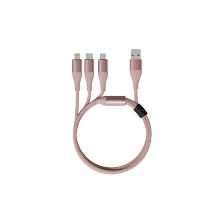 Кабель Xiaomi Solove USB - Lightning - Type-C - micro USB 1.2 метра (DW2  Pink)