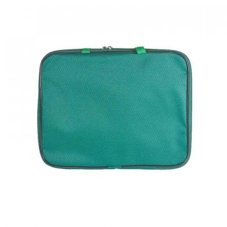 Папка-портфель Attache тканевая A4 зеленая (360x270x40 мм, 1 отделение)