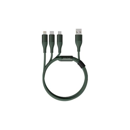 Кабель Xiaomi Solove USB - Lightning - Type-C - micro USB 1.2 метра (DW2  Green)