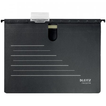 Скоросшиватель пластиковый Leitz Alpha Re:Сycle A4 до 320 листов черный