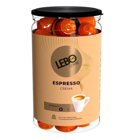 Кофе в капсулах для кофемашин Lebo Espresso Crema (40 штук в упаковке)