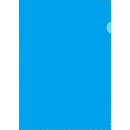 Папка-уголок А4 синяя 180 мкм (10 штук в упаковке)
