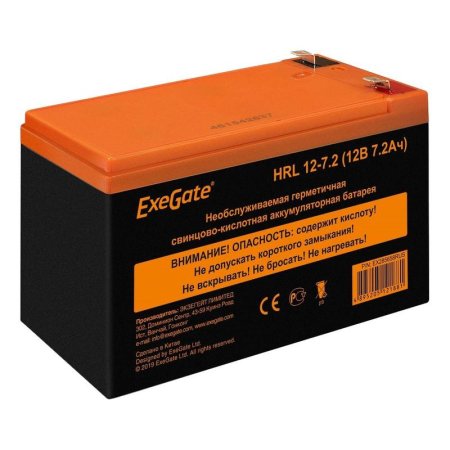 Батарея для ИБП ExeGate HRL 12-7.2 12 В 7.2 Ач