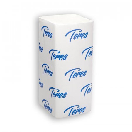 Полотенца бумажные листовые Терес Стандарт Т-0226 V-сложения 1-слойные 20 пачек по 200 листов