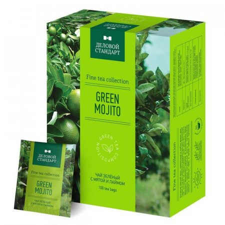 Чай Деловой Стандарт Green Mojito зеленый 100 пакетиков