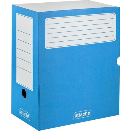 Короб архивный гофрокартон Attache 255x320x150 мм синий до 1500 листов  (5 штук в упаковке)