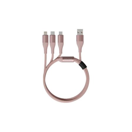 Кабель Solove USB A - Micro USB - Lightning - USB Type-C 1.2 метра (DW2  Pink RUS)