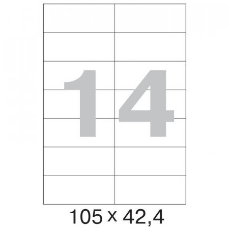 Этикетки самоклеящиеся Office Label эконом 105х42.4 мм белые (14 штук на листе А4, 50 листов в упаковке)