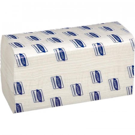 Полотенца бумажные листовые Luscan Professional V-сложения 1-слойные 15 пачек по 250 листов