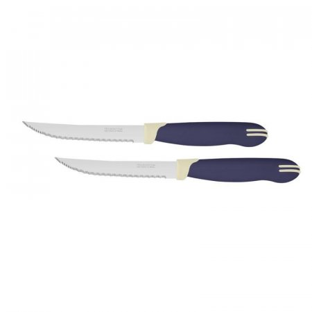 Нож кухонный Tramontina Multicolor 13.5 см для мяса нержавеющая сталь (2 штуки в упаковке, артикул производителя И8933)