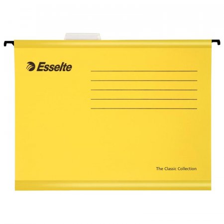 Подвесная папка Esselte Plus Foolscap А4+ до 250 листов желтая (25 штук в упаковке)