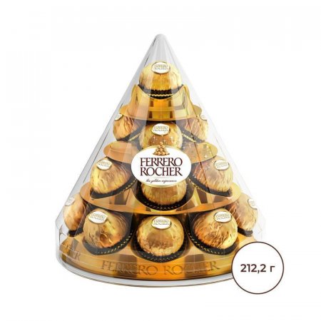 Конфеты Ferrero Rocher Конус с кремом и лесным орехом 212.5 г