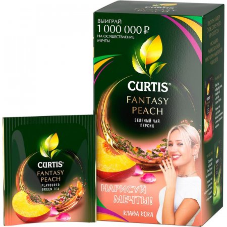 Чай Curtis Fantasy Peach зеленый 25 пакетиков