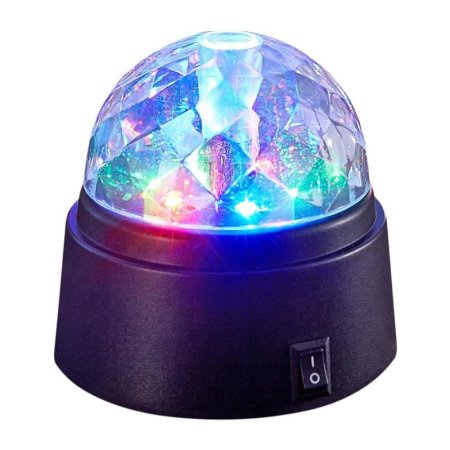 Диско-светильник Диско разноцветный свет 6 светодиодов (9x9 см)