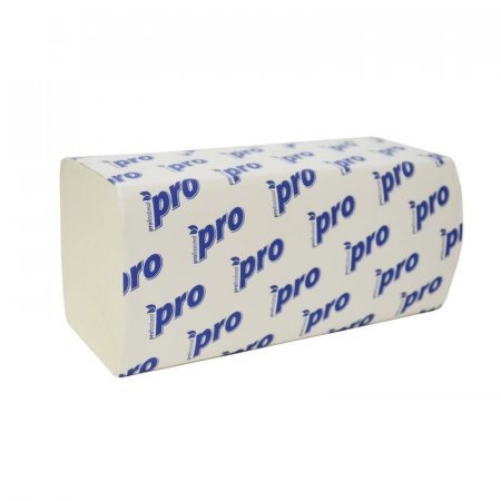 Полотенца бумажные листовые Pro V-сложения 1-слойные 20 пачек по 250 листов (артикул производителя C193)