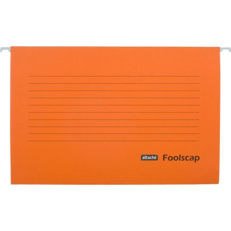Папка подвесная Attache Foolscap до 200 листов картон оранжевая (5 штук   в упаковке)