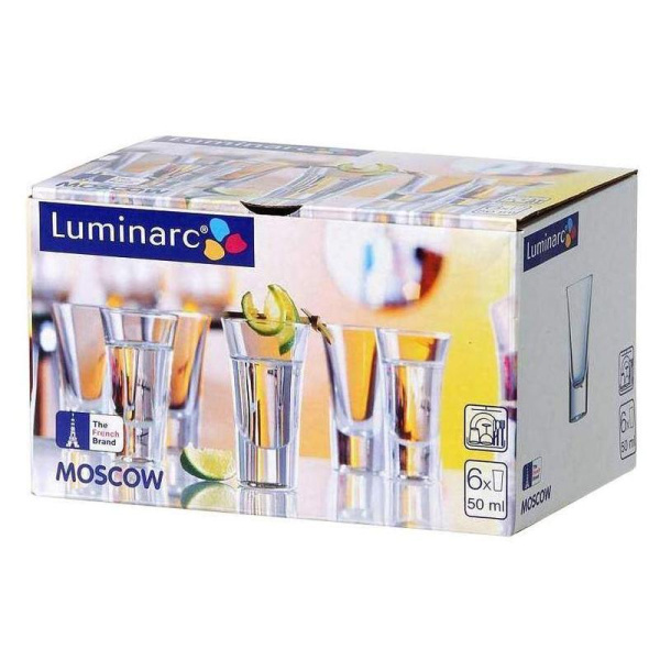 Набор стопок Luminarc Москва стеклянные 50 мл (6 штук в упаковке)