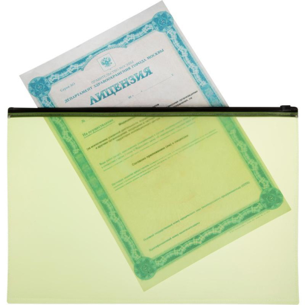 Папка-конверт на молнии Attache Neon А5 150 мкм (8 штук в упаковке)
