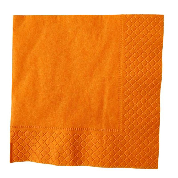 Салфетки бумажные Profi Pack 24x24 см оранжевые 2-слойные 250 штук в  упаковке