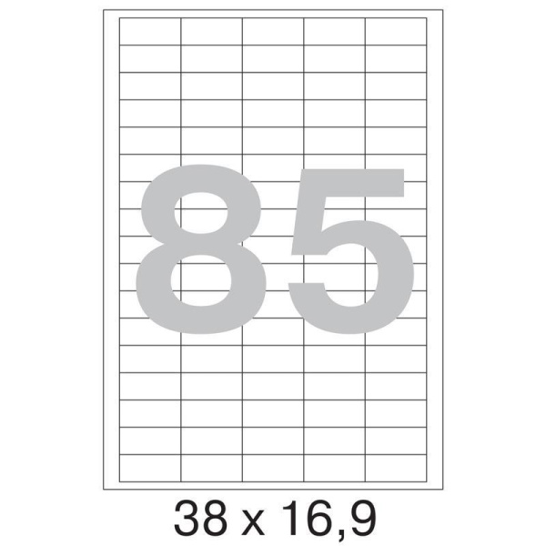 Этикетки самоклеящиеся Promega Label Premium 38х16.9 мм 85 штук на листе  белые (100 листов в упаковке)