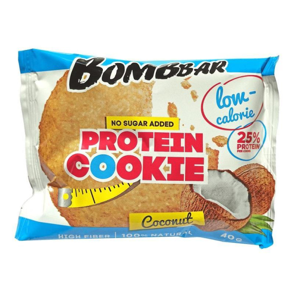Печенье протеиновое Bombbar низкокаллорийное кокос 40 г